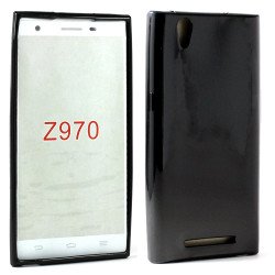 ZTE ZMax Z970 Soft TPU Gel Case (Black)